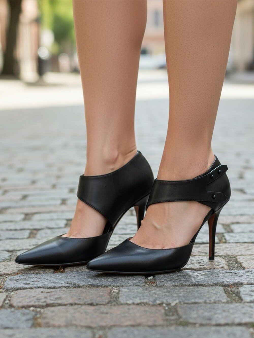 Elizabeth And James "E-Sand" Black Patent Leather Stiletto Heel Pump